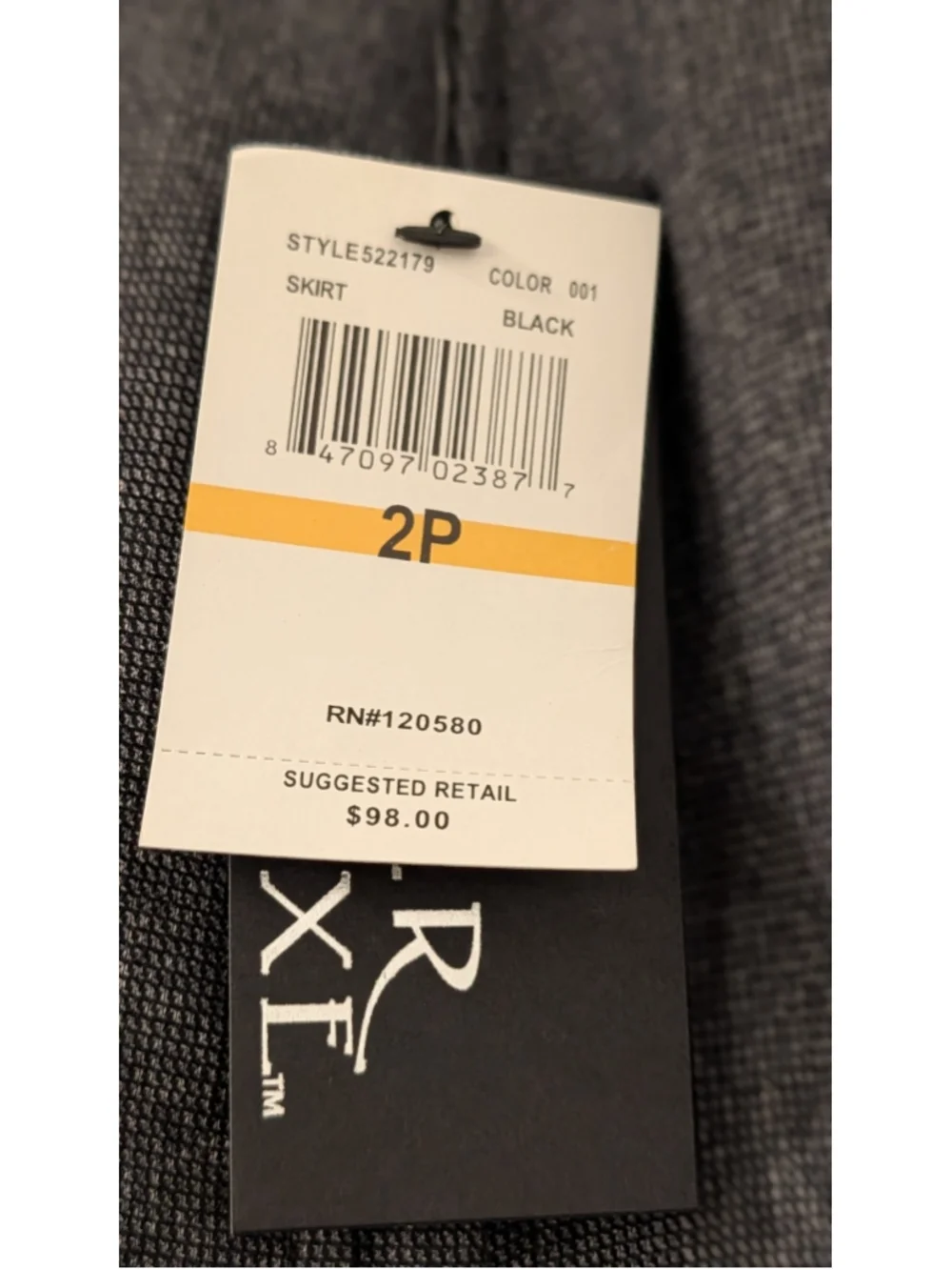 Atelier Luxe Petite Textured Pencil Skirt | Gray & Black | Size 2P | NWT